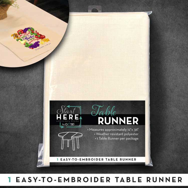 OESD Easy to Emb Table Runner - Cream